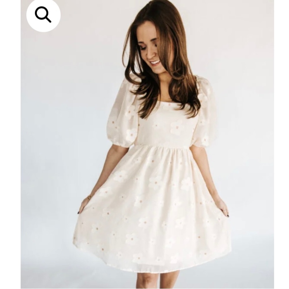Cream daisy dress